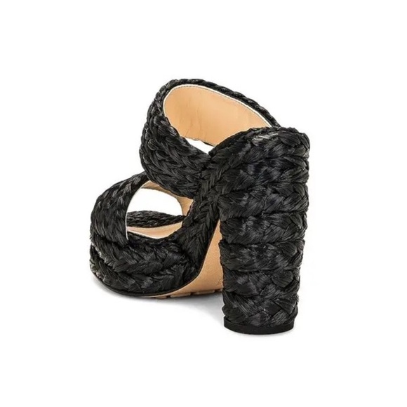BOTTEGA VENETA Woven Straw 120 Platform Sandals - Picture 2 of 11